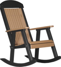 cedar / black pprcb poly porch rocker cedar black