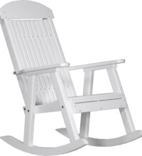 white pprw poly porch rocker white