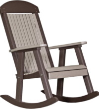 weatherwood / chestnut brown pprwwcbr poly porch rocker weatherwood chestnut brown