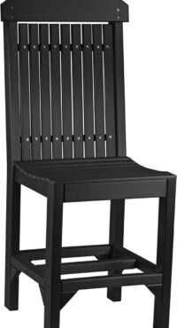 black prccbk poly regular chair counter height black