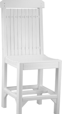 white prccw poly regular chair counter height white