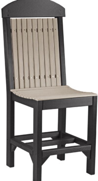 weatherwood / black prccwwb poly regular chair counter height weatherwood black