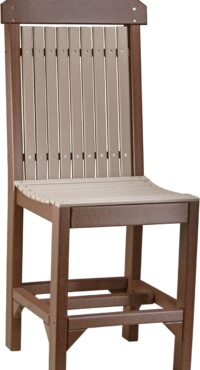 weatherwood / chestnut brown prccwwcbr poly regular chair counter height weatherwood chestnut brown
