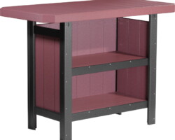 cherrywood / black psbchb poly serving bar cherrywood black