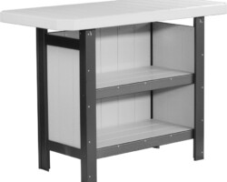 dove gray / black psbdgb poly serving bar dove gray black