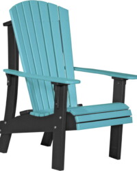 aruba blue / black racabb royal adirondack chair aruba blue black
