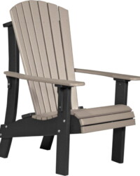 weatherwood / black racwwb royal adirondack chair weatherwood black