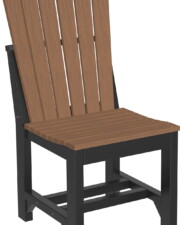 antique mahogany / black ascd adirondack side chair dining heightantique mahogany black