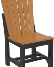cedar / black ascd adirondack side chair dining heightcedar black