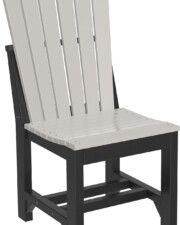 dove gray / black ascd adirondack side chair dining heightdove gray black