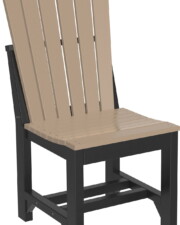 weathered wood / black ascd adirondack side chair dining heightweathered wood black