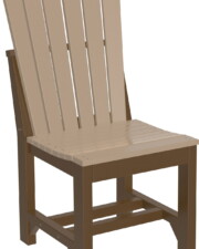 weathered wood / chestnut brown ascd adirondack side chair dining heightweathered wood chestnut brown