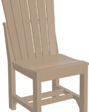 weathered wood ascd adirondack side chair dining heightweathered wood